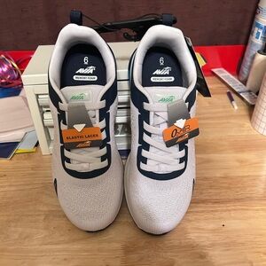 Avia White and Blue Athletic Shoes